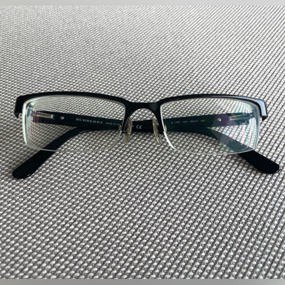 Authentic Burberry Black 52mm Eyeglasses
